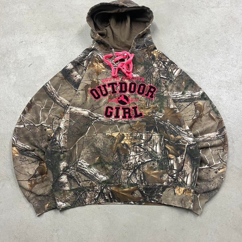 2000s realtree camo hoodie‎
